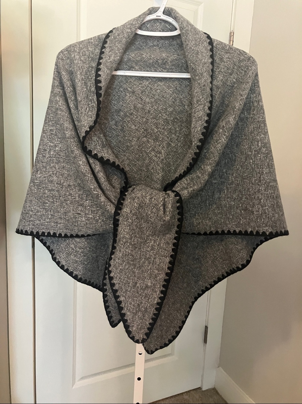 Gray & Black Scarf Wrap NWT